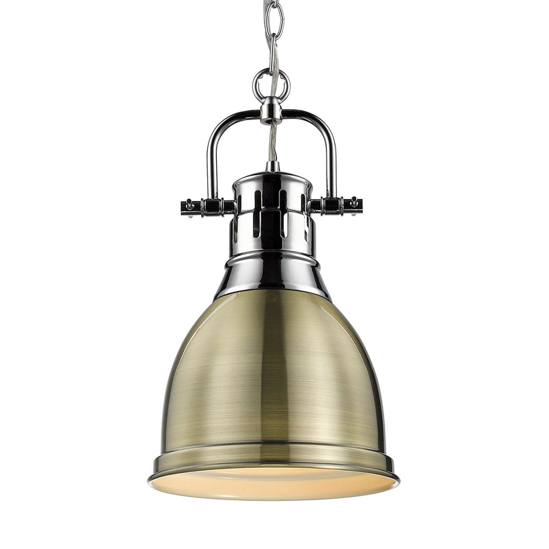Duncan 9" Chain Hung Mini Pendant in Chrome