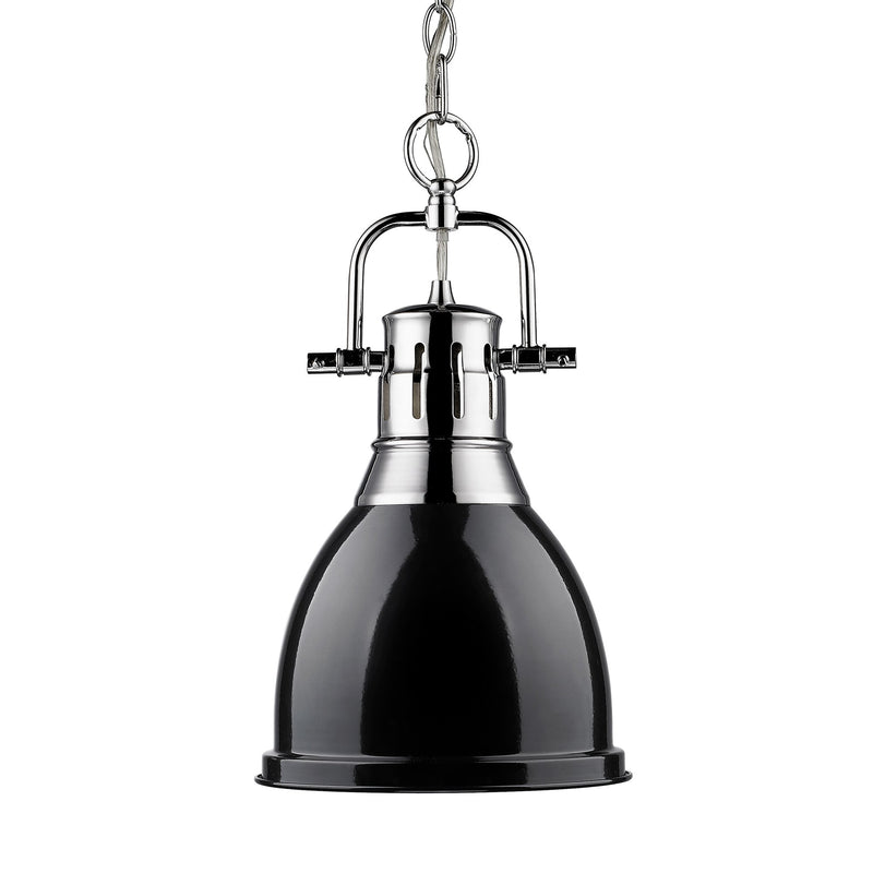 Duncan 9" Chain Hung Mini Pendant in Chrome