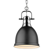 Duncan 9" Chain Hung Mini Pendant in Chrome