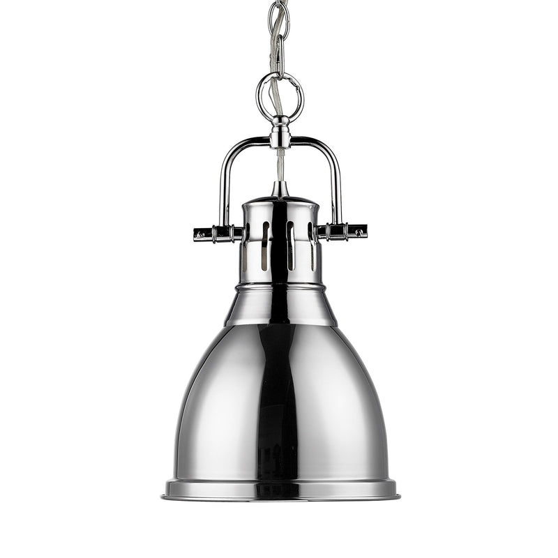 Duncan 9" Chain Hung Mini Pendant in Chrome
