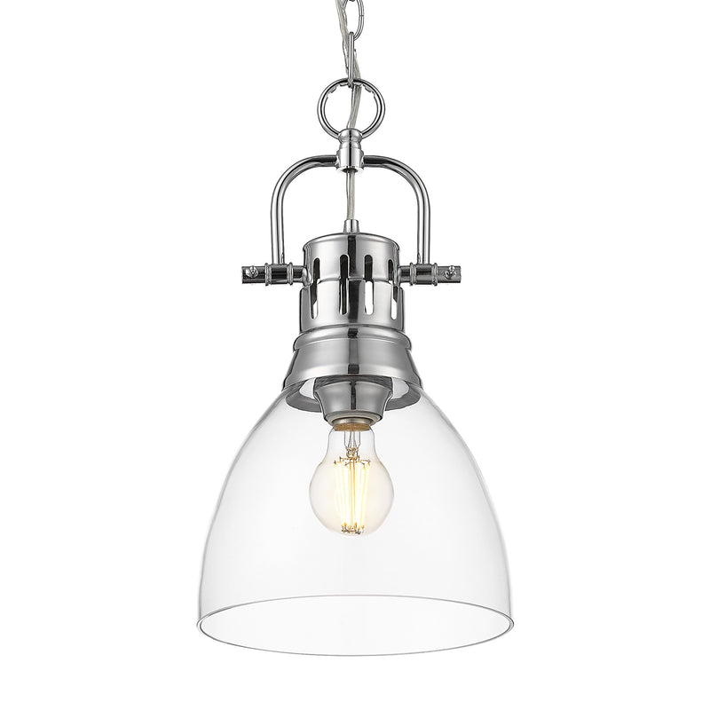 Duncan 9" Chain Hung Mini Pendant in Chrome