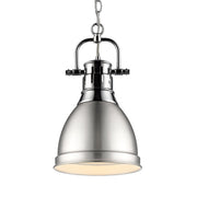 Duncan 9" Chain Hung Mini Pendant in Chrome