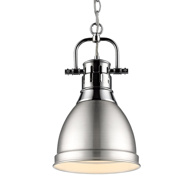 Duncan 9" Chain Hung Mini Pendant in Chrome