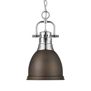 Duncan 9" Chain Hung Mini Pendant in Chrome