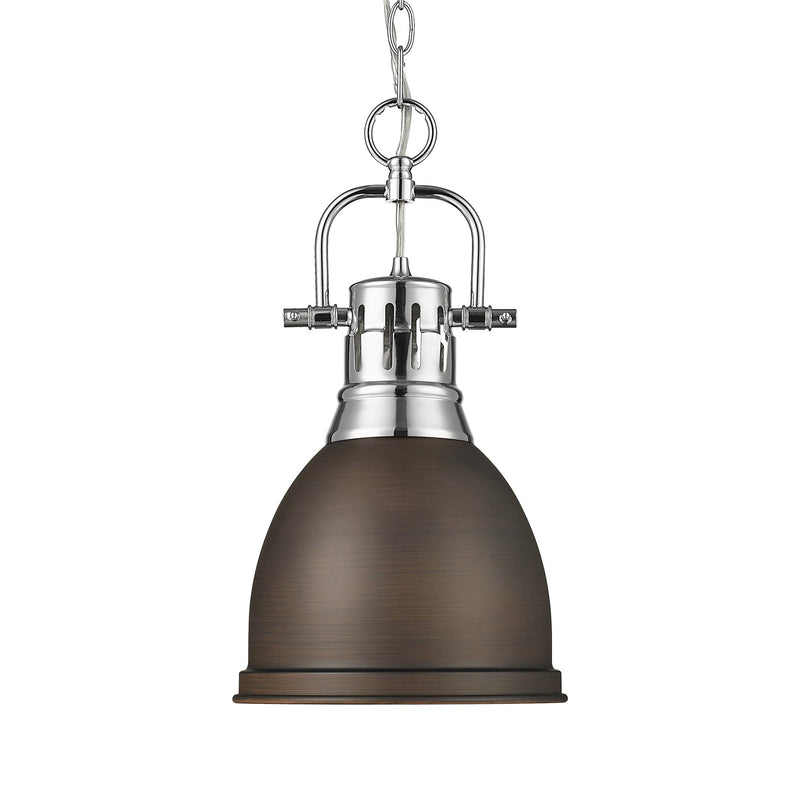 Duncan 9" Chain Hung Mini Pendant in Chrome