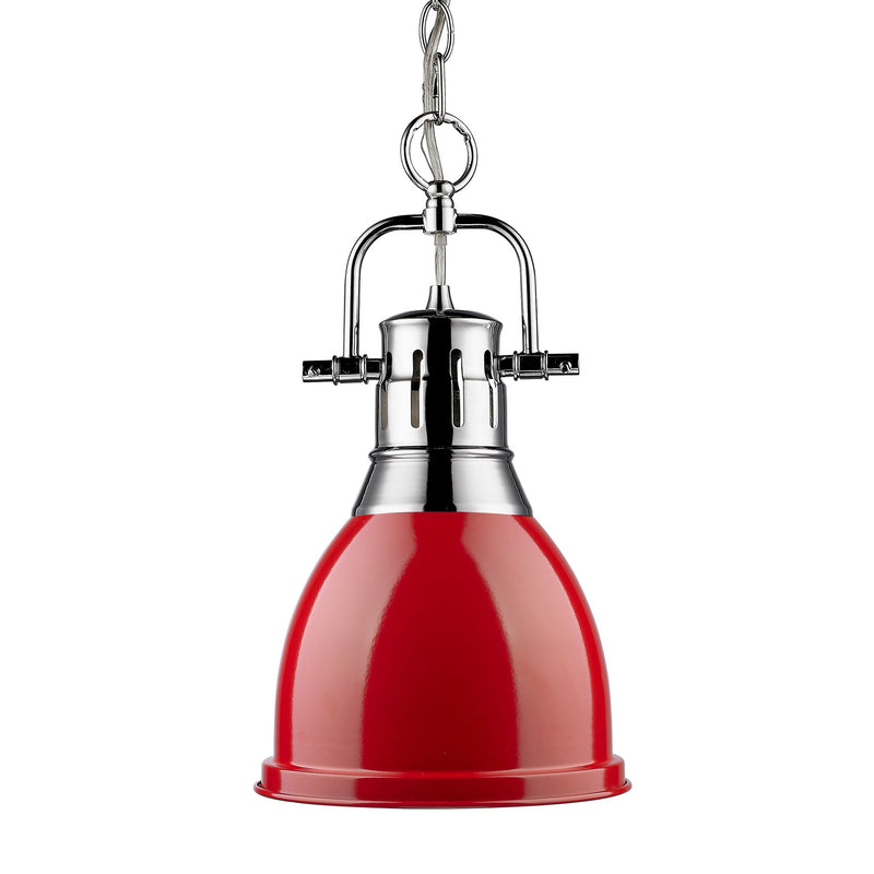 Duncan 9" Chain Hung Mini Pendant in Chrome