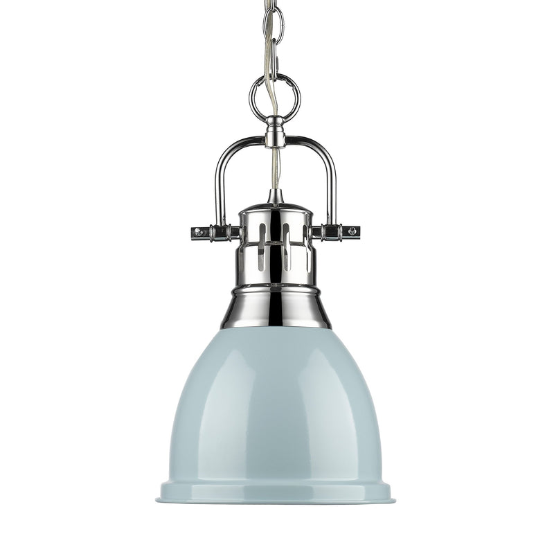 Duncan 9" Chain Hung Mini Pendant in Chrome