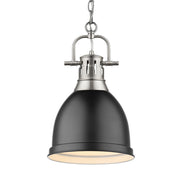 Duncan 9" Chain Hung Mini Pendant in Pewter