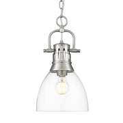 Duncan 9" Chain Hung Mini Pendant in Pewter