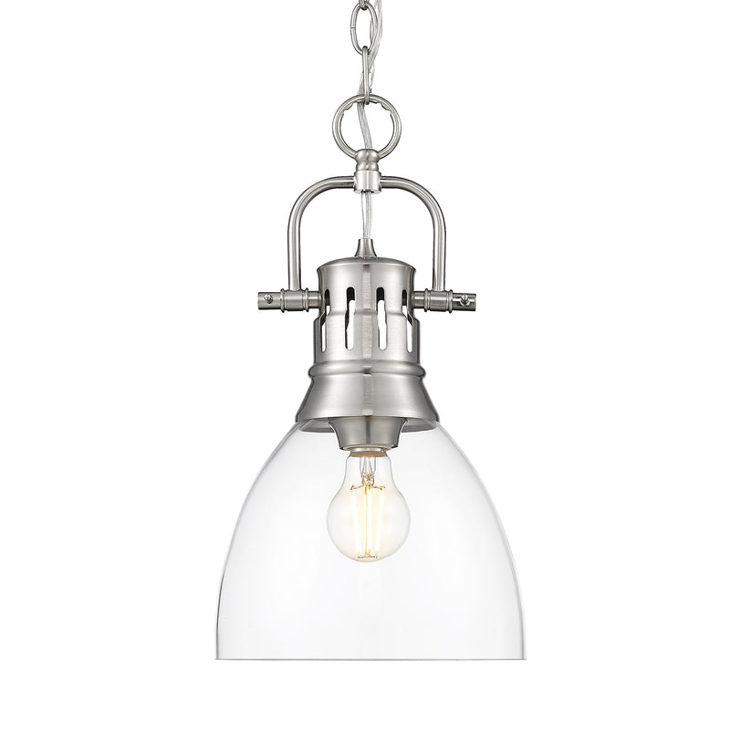 Duncan 9" Chain Hung Mini Pendant in Pewter