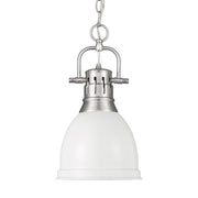 Duncan 9" Chain Hung Mini Pendant in Pewter