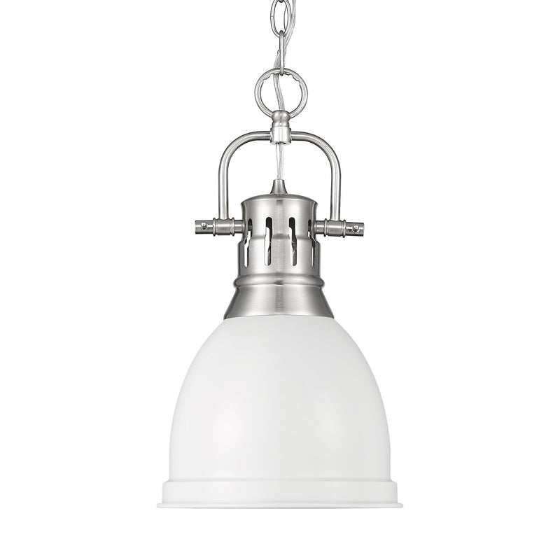 Duncan 9" Chain Hung Mini Pendant in Pewter