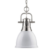 Duncan 9" Chain Hung Mini Pendant in Pewter