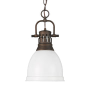 Duncan 9" Chain Hung Mini Pendant in Rubbed Bronze