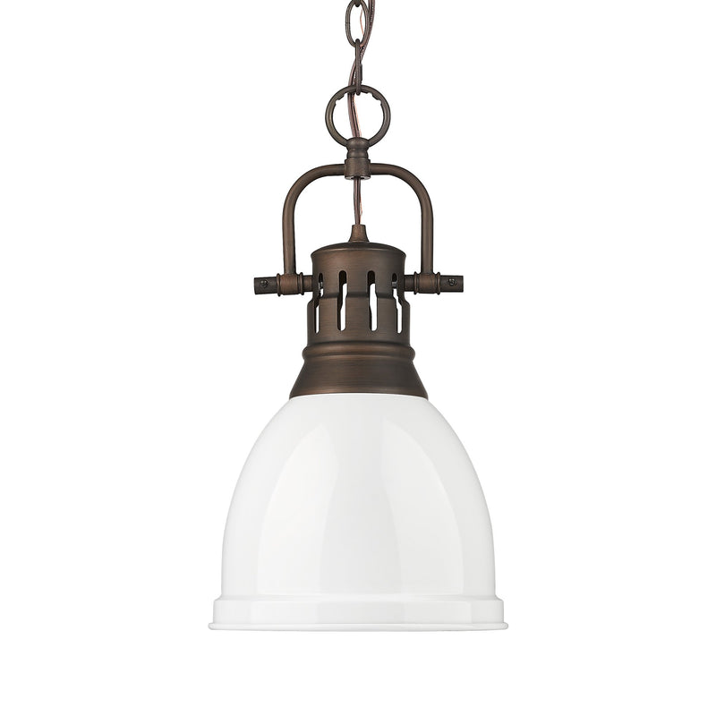 Duncan 9" Chain Hung Mini Pendant in Rubbed Bronze