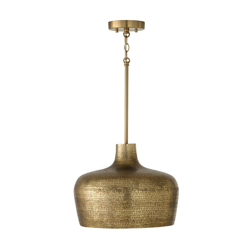 Myriah Small Pendant in Tibetan Hammered Brass