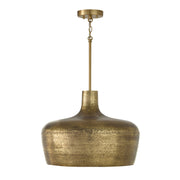 Myriah Large Pendant in Tibetan Hammered Brass