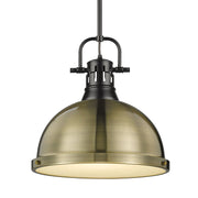 Duncan 14" Rod Hung Pendant in Matte Black