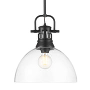 Duncan 14" Rod Hung Pendant in Matte Black