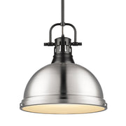 Duncan 14" Rod Hung Pendant in Matte Black