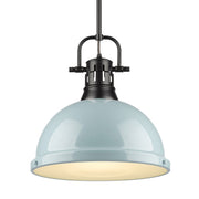 Duncan 14" Rod Hung Pendant in Matte Black
