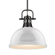 Duncan 14" Rod Hung Pendant in Matte Black