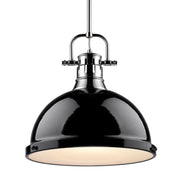 Duncan 14" Rod Hung Pendant in Chrome