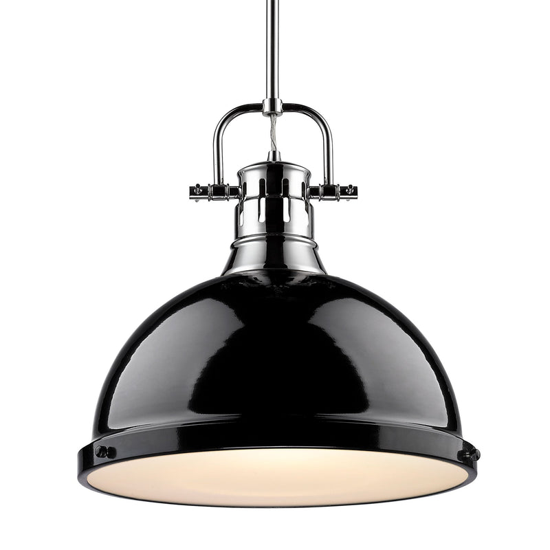 Duncan 14" Rod Hung Pendant in Chrome