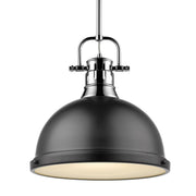 Duncan 14" Rod Hung Pendant in Chrome