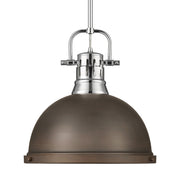 Duncan 14" Rod Hung Pendant in Chrome