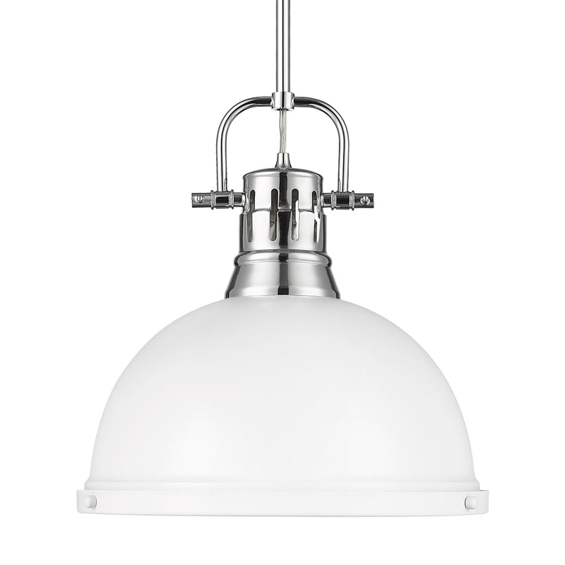 Duncan 14" Rod Hung Pendant in Chrome