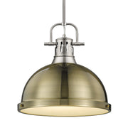 Duncan 14" Rod Hung Pendant in Pewter