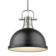 Duncan 14" Rod Hung Pendant in Pewter