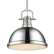 Duncan 14" Rod Hung Pendant in Pewter