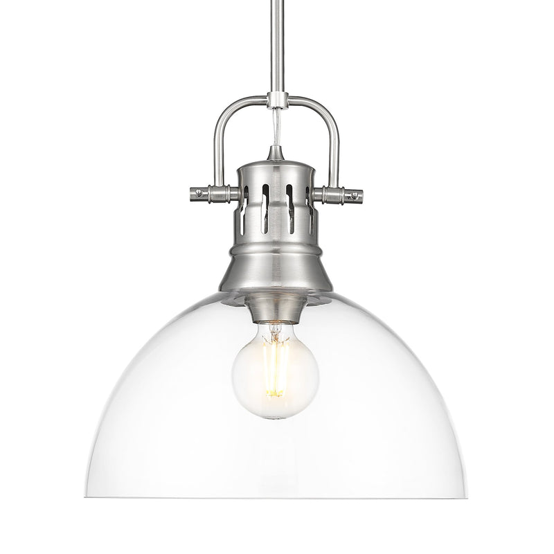 Duncan 14" Rod Hung Pendant in Pewter