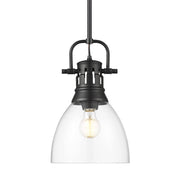 Duncan 9" Rod Hung Mini Pendant in Matte Black