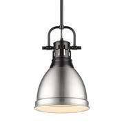 Duncan 9" Rod Hung Mini Pendant in Matte Black