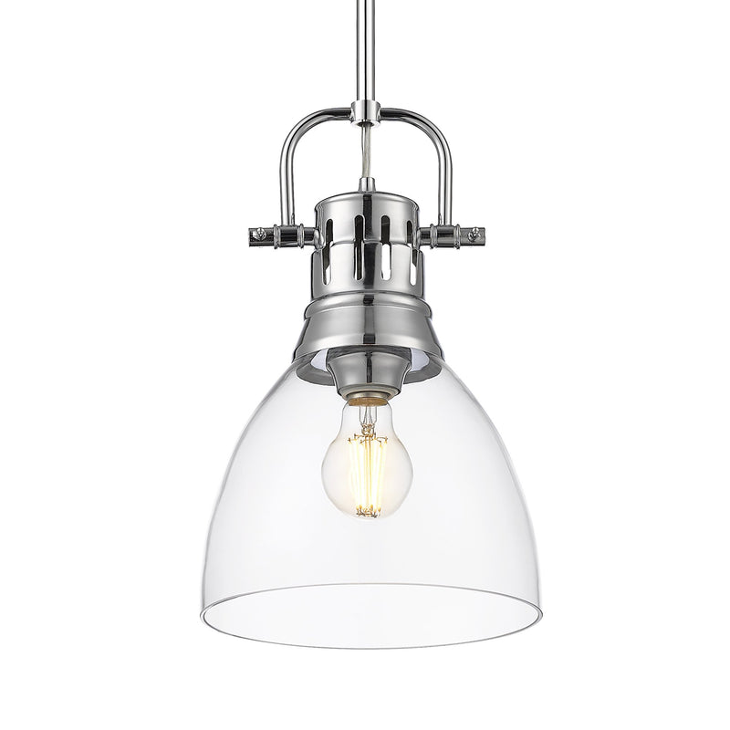 Duncan 9" Rod Hung Mini Pendant in Chrome