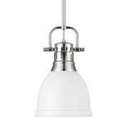 Duncan 9" Rod Hung Mini Pendant in Chrome