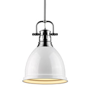 Duncan 9" Rod Hung Mini Pendant in Chrome