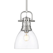 Duncan 9" Rod Hung Mini Pendant in Pewter