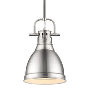 Duncan 9" Rod Hung Mini Pendant in Pewter