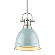Duncan 9" Rod Hung Mini Pendant in Pewter