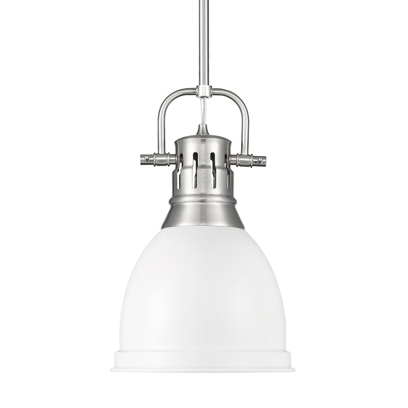 Duncan 9" Rod Hung Mini Pendant in Pewter
