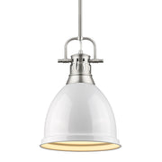 Duncan 9" Rod Hung Mini Pendant in Pewter