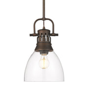 Duncan 9" Rod Hung Mini Pendant in Rubbed Bronze