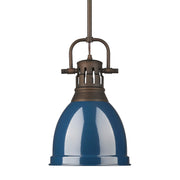 Duncan 9" Rod Hung Mini Pendant in Rubbed Bronze