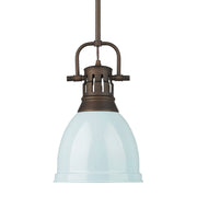 Duncan 9" Rod Hung Mini Pendant in Rubbed Bronze