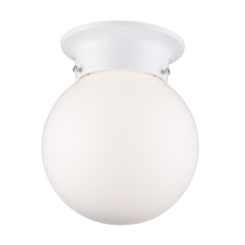 Dash 6" Globe Flush Mount in White