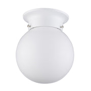 Dash 6" Globe Flush Mount in White